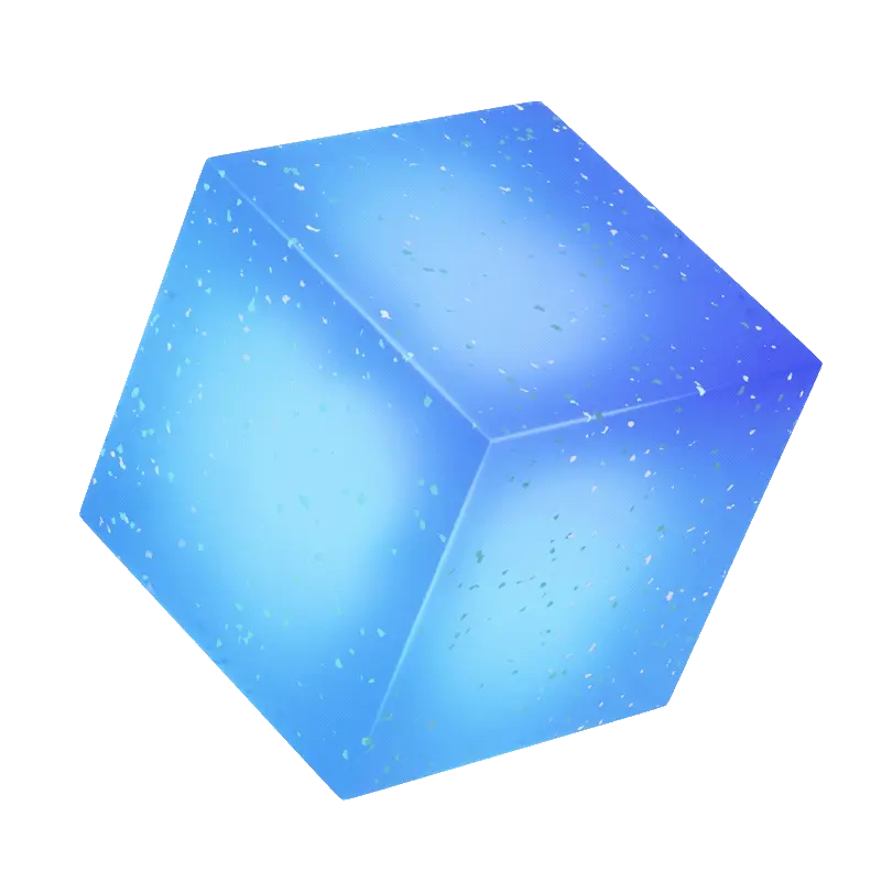 3D glassy cube